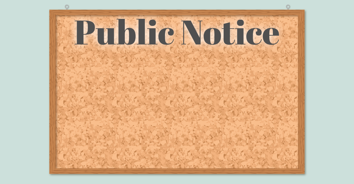 Public Notice bulletin board