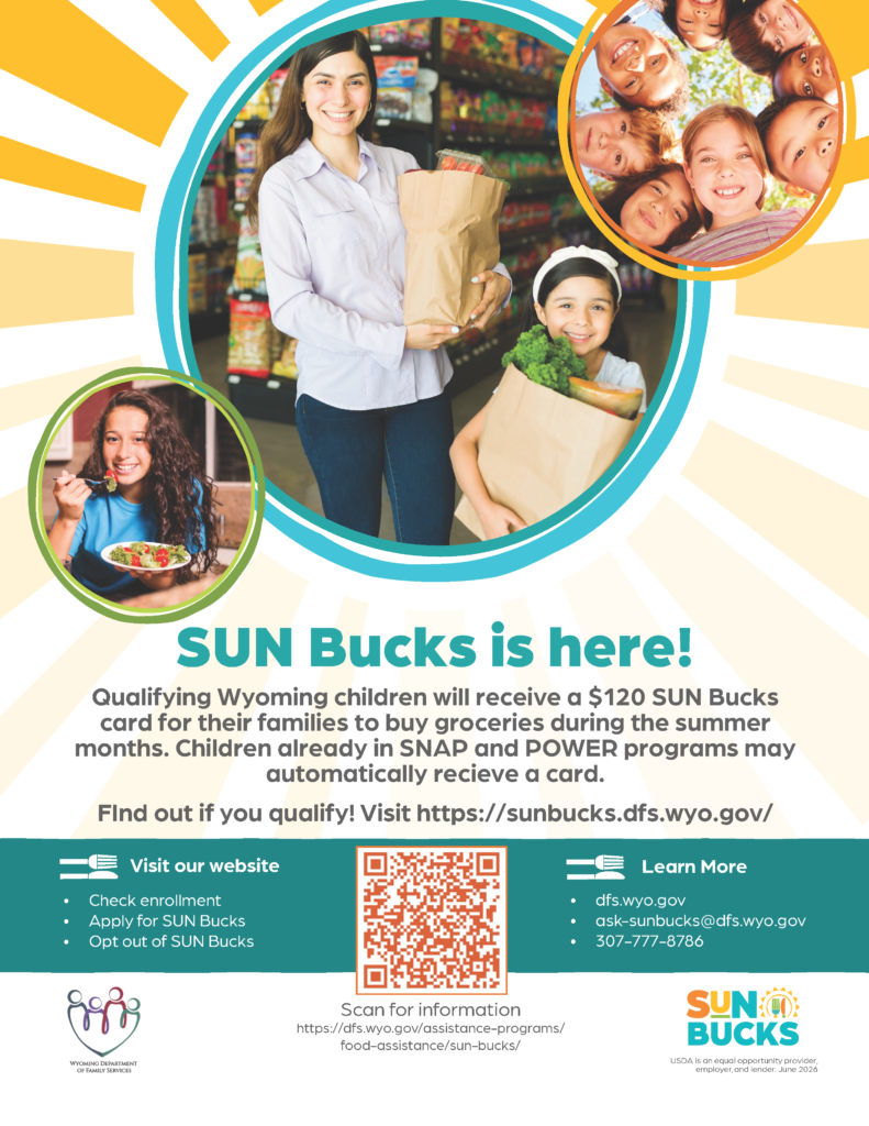 Poster Announcing SUN Bucks is here