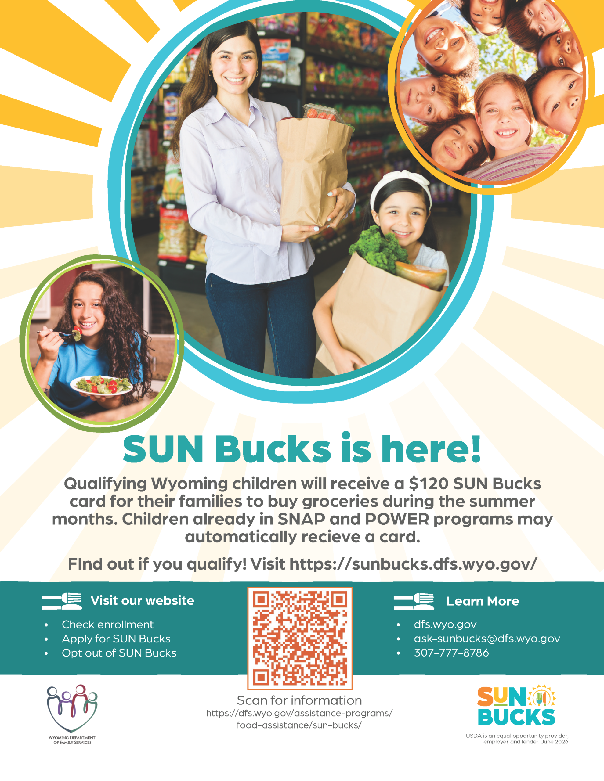 Sunbucks SUN Bucks - Wyoming Department of Family Services